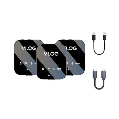 M18 Wireless Microphone Collar Clip Recording Equipment, Style: 1 In 2 Type-C+8Pin - Consumer Electronics by buy2fix | Online Shopping UK | buy2fix