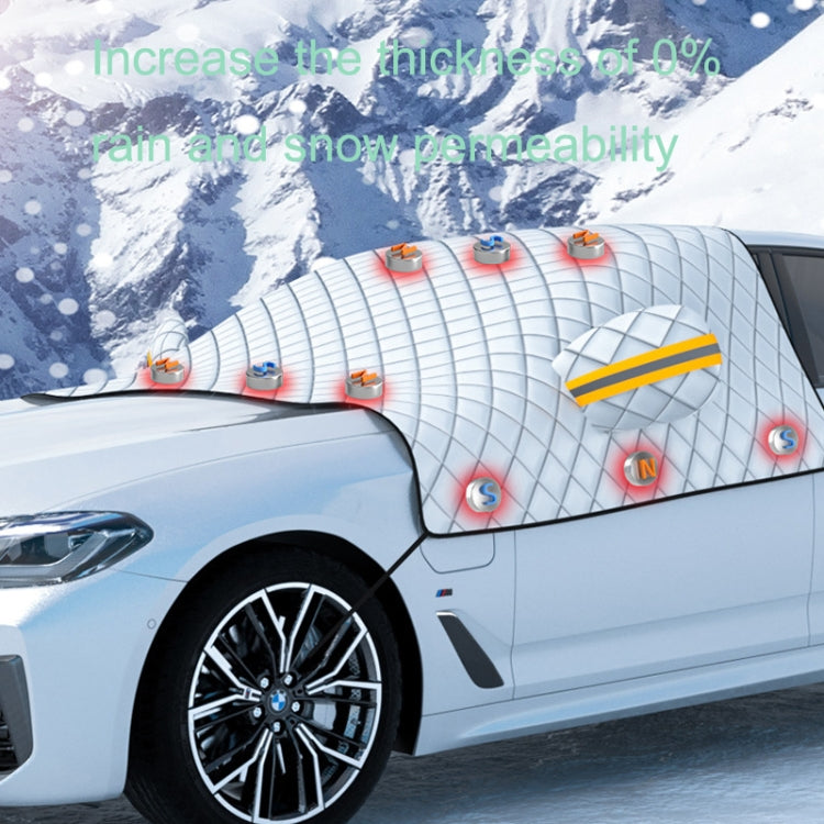 SUITU R-3945 Car Winter Front Glass Snow Shield Defrost Sunshade Thickened Car Clothing, Style: 12 Magnets Three Layers Thickened - In Car by SUITU | Online Shopping UK | buy2fix