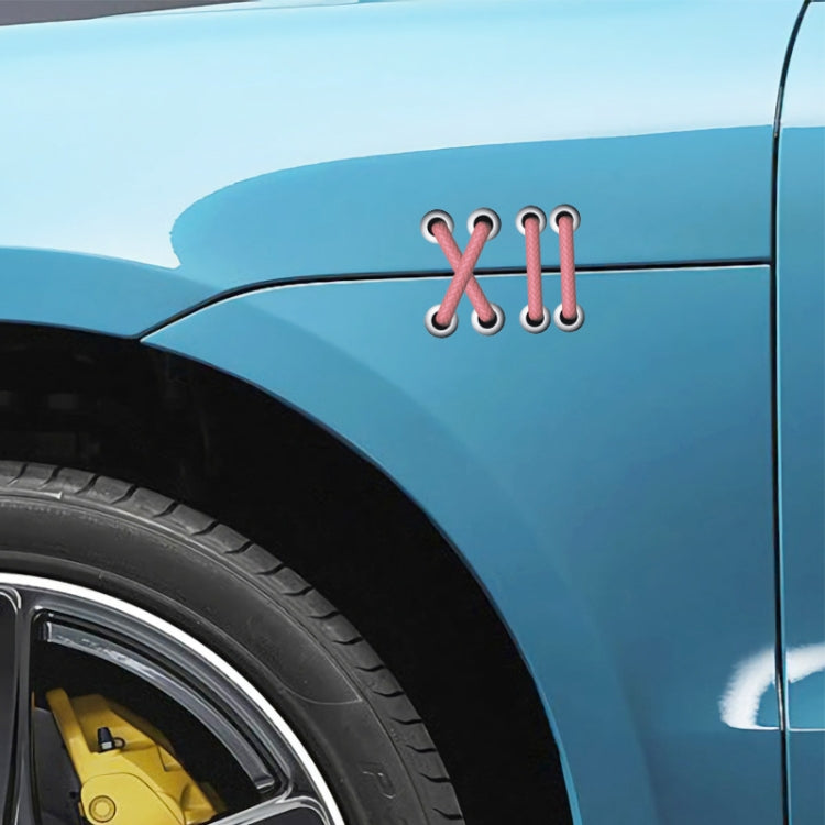 10pcs Shoelace Car Sticker Body Cover Up Scratch Patch Sticker(Black Cross) - In Car by buy2fix | Online Shopping UK | buy2fix