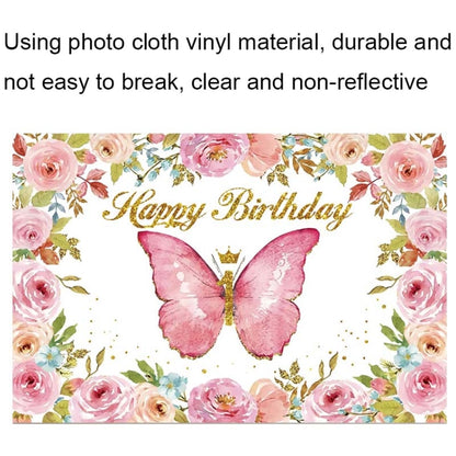 1.5m x 1m Butterfly Pattern Photography Backdrop Birthday Party Decoration Background Cloth(MDU02003) - Camera Accessories by buy2fix | Online Shopping UK | buy2fix