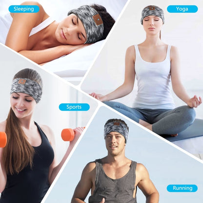 Bluetooth Wireless Headband Quick Drying Sleeping Headphones with HD Speakers(Stripe Black) - Eye Masks by buy2fix | Online Shopping UK | buy2fix