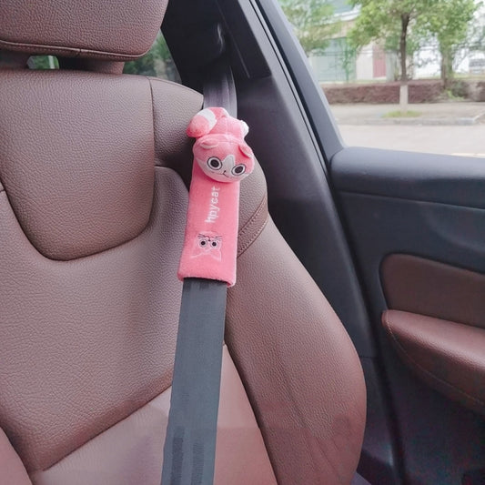 002 Cute Cartoon Thicked Seat Belt Anti-Strangled Protective Cushion, Length: 30.5cm (Pink Cat) - In Car by buy2fix | Online Shopping UK | buy2fix