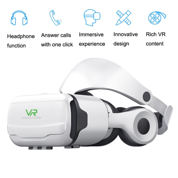VR SHINECON G02EF+B01 Handle Mobile Phone 3D Virtual Reality VR Game Helmet Glasses With Headset - Consumer Electronics by VR SHINECON | Online Shopping UK | buy2fix