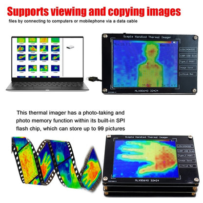 MLX90640 2.8-Inch LCD Digital Infrared Thermal Imaging Inspection Tool - Consumer Electronics by buy2fix | Online Shopping UK | buy2fix