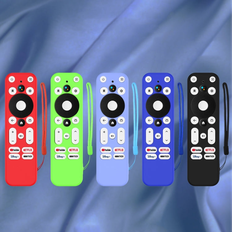 For ONN Android TV 4K UHD Streaming Device Y55 Anti-Fall Silicone Remote Control Cover(Luminous Blue) - Consumer Electronics by buy2fix | Online Shopping UK | buy2fix