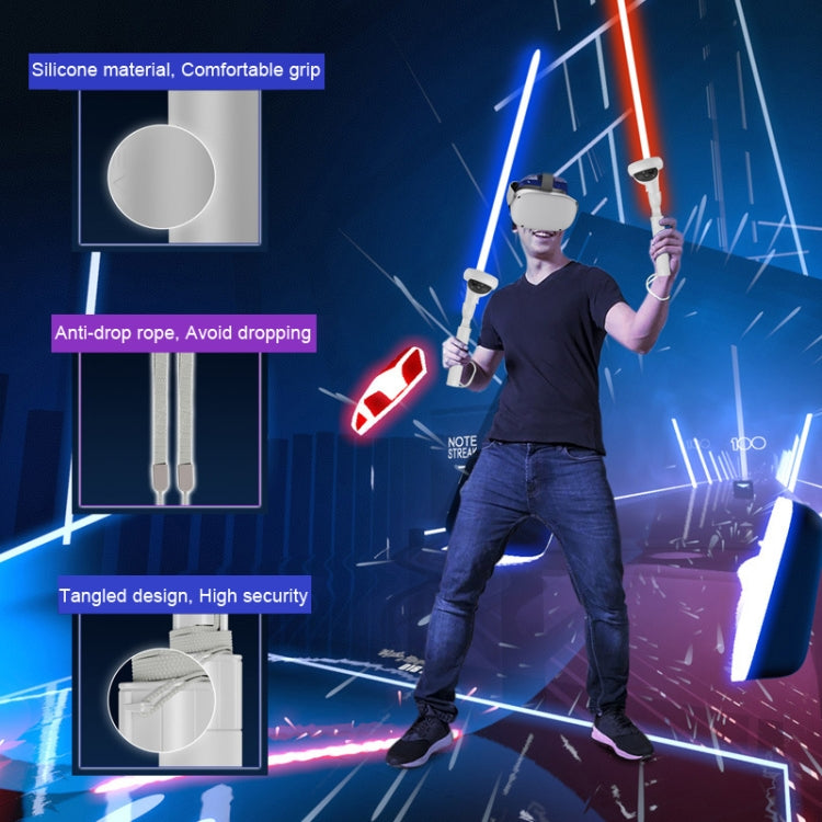 For Meta Quest Pro VR Glasses Golf Game Light Pole Handle Extended Rod(White) - Consumer Electronics by buy2fix | Online Shopping UK | buy2fix