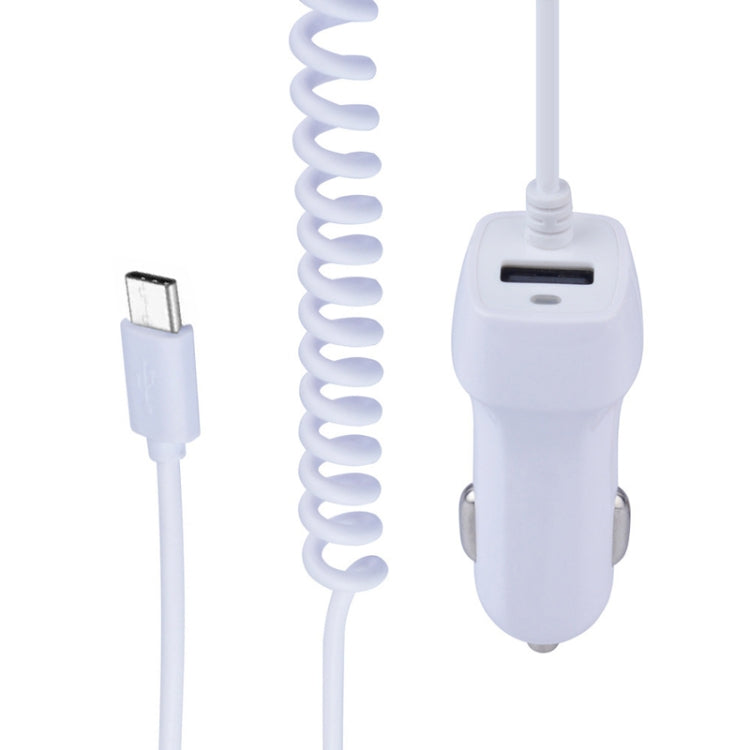 522AL Fast Charging With Cable Car Charging, Output Interface: Type-C/USB-C (White) - In Car by buy2fix | Online Shopping UK | buy2fix