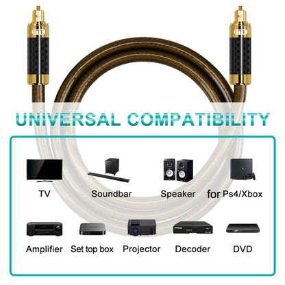 EMK GM/A8.0 Digital Optical Fiber Audio Cable Amplifier Audio Gold Plated Fever Line, Length: 20m(Transparent Coffee) - Audio Optical Cables by EMK | Online Shopping UK | buy2fix