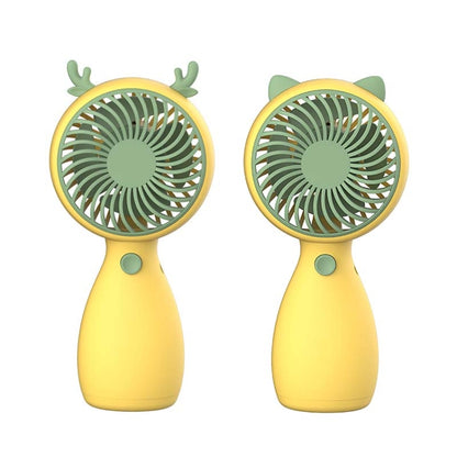 2pcs MLS6035 USB Mini Charging With Lanyard Small Fan, Style Random Delivery(Yellow) - Consumer Electronics by buy2fix | Online Shopping UK | buy2fix