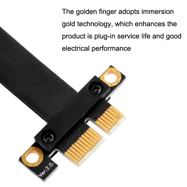 PCI-E 3.0 1X 180-degree Graphics Card Wireless Network Card Adapter Block Extension Cable, Length: 15cm -  by buy2fix | Online Shopping UK | buy2fix