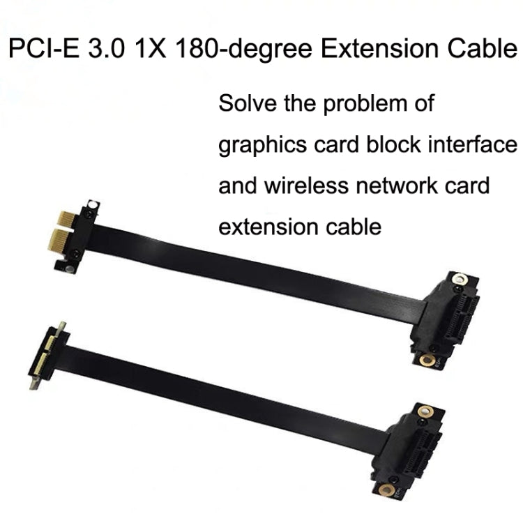 PCI-E 3.0 1X 180-degree Graphics Card Wireless Network Card Adapter Block Extension Cable, Length: 20cm -  by buy2fix | Online Shopping UK | buy2fix