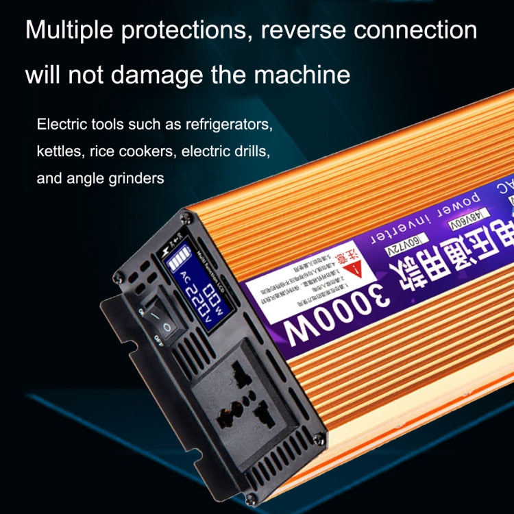 XINBOKE Universal Positive Wave Car Inverter Home Solar Inverter 48V/60V 1500W To 220V 700W - In Car by XINBOKE | Online Shopping UK | buy2fix