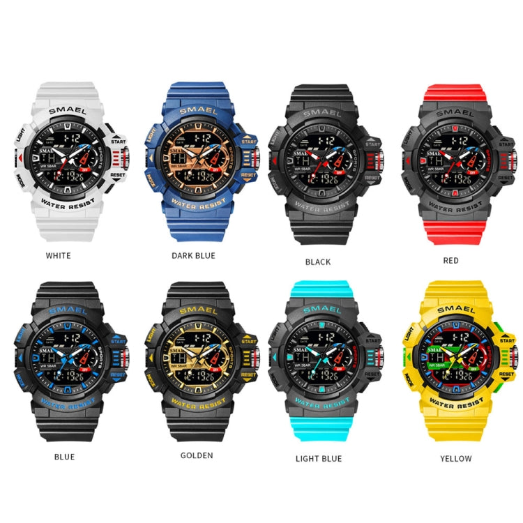 SMAEL 8043 Multifunctional Dual Display Shockproof Outdoor Waterproof Sports Quartz Watch(Deep Blue) - LED Digital Watches by SMAEL | Online Shopping UK | buy2fix