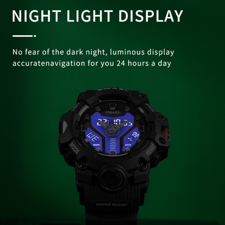 SMAEL 8075 Multi-function Waterproof Night Light Outdoor Watch(Cymbidium) - Sport Watches by SMAEL | Online Shopping UK | buy2fix