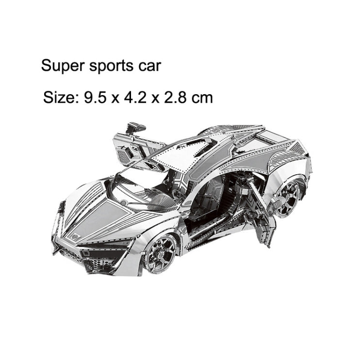 Sportcar 3D Three-dimensional Metal Car Assembly Model DIY Puzzles Toy - Puzzle Toys by buy2fix | Online Shopping UK | buy2fix