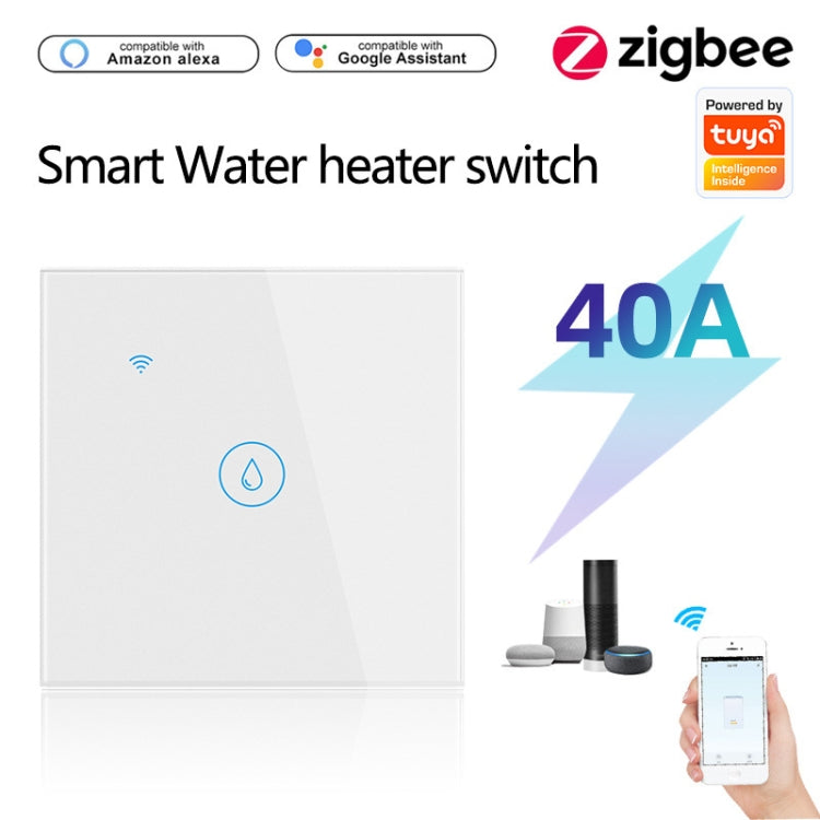 Tuya ZigBee 40A Smart High Power Water Heater Light Air Conditioner Switch Time Voice Remote Control(White) - Consumer Electronics by buy2fix | Online Shopping UK | buy2fix