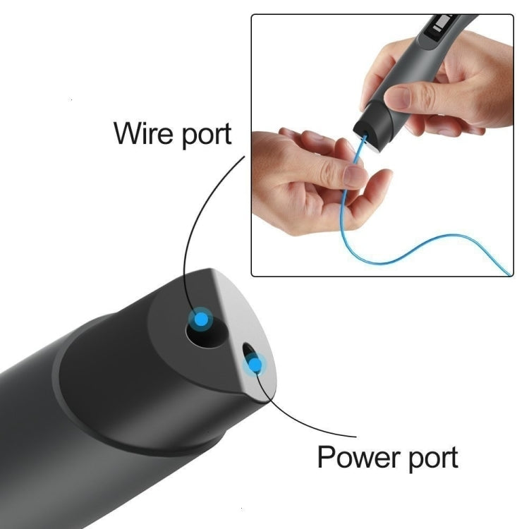 SL-300  3D Printing Pen 8 Speed Control High Temperature Version Support PLA/ABS Filament With US Plug(Dark Blue) - Consumer Electronics by buy2fix | Online Shopping UK | buy2fix