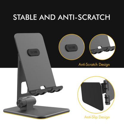 AhaStyle ST01 Double Swivel Aluminum Alloy Convenient Phone Charging Stand Base(Black) - Desktop Holder by AhaStyle | Online Shopping UK | buy2fix