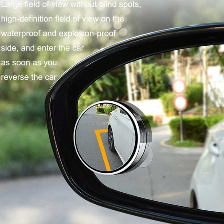 1pair Reversing Mirror Small Round Mirror HD Large View Suction Cup Blind Spot Mirror(White) - In Car by buy2fix | Online Shopping UK | buy2fix