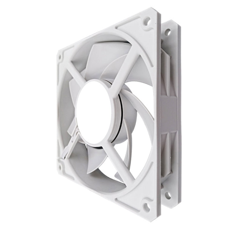 MF12025 4pin High Air Volume High Wind Pressure FDB Magnetic Suspension Chassis Fan 3000rpm (White) -  by buy2fix | Online Shopping UK | buy2fix