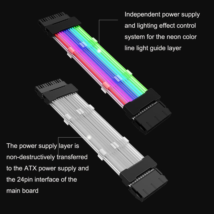 3x8pin Graphics Card Power Supply Wire Black 5V ARGB Neon Color Line -  by buy2fix | Online Shopping UK | buy2fix