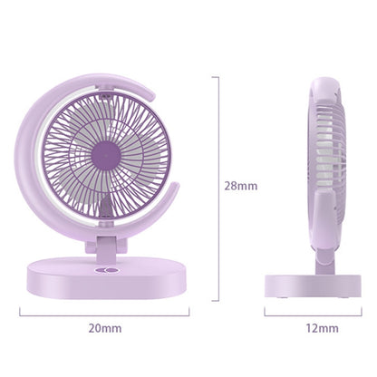 LF-002 Mini USB Rechargeable Light Desktop Fan Rotatable Night Light Silent Fan(Light Green) -  by buy2fix | Online Shopping UK | buy2fix