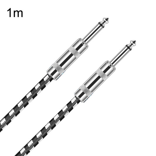 1m 2 Straight Head 6.35mm Guitar Cable Oxygen-Free Copper Core TS Large Two-core Cable -  by buy2fix | Online Shopping UK | buy2fix