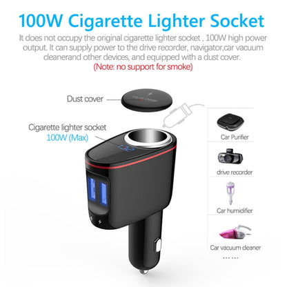 S-06A Multifunctional Car Cigarette Lighter 100W One for Two High Power Charger -  by buy2fix | Online Shopping UK | buy2fix