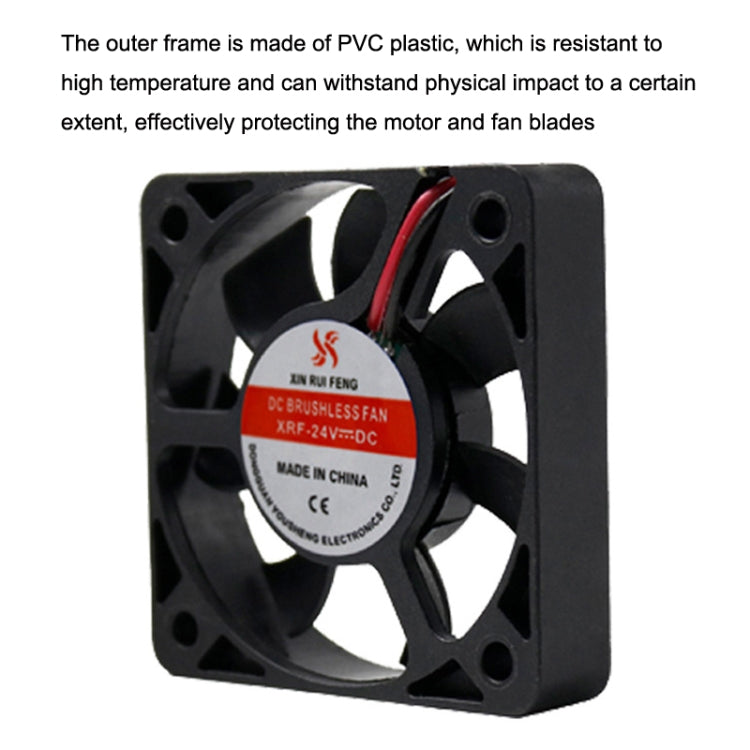 3pcs XIN RUI FENG 12V Ball Bearing 5cm Silent DC Cooling Fan - Fan Cooling by XIN RUI FENG | Online Shopping UK | buy2fix