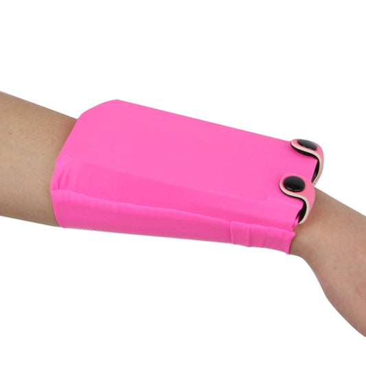 7 Inch Mobile Phone Outdoor Sports Wrist Bag Elastic Close-fitting Mini Arm Bag(Rose Red) - Other by buy2fix | Online Shopping UK | buy2fix