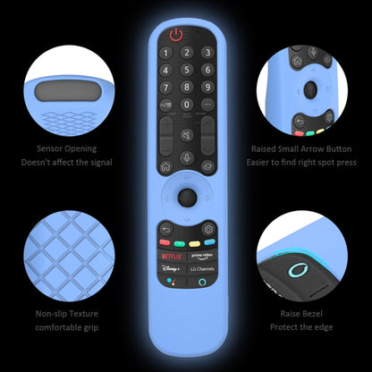 For LG AN-MR21GC / AN-MR21N / AN-MR21GA TV Remote Control Silicone Case(Black) - Remote Control Covers by buy2fix | Online Shopping UK | buy2fix