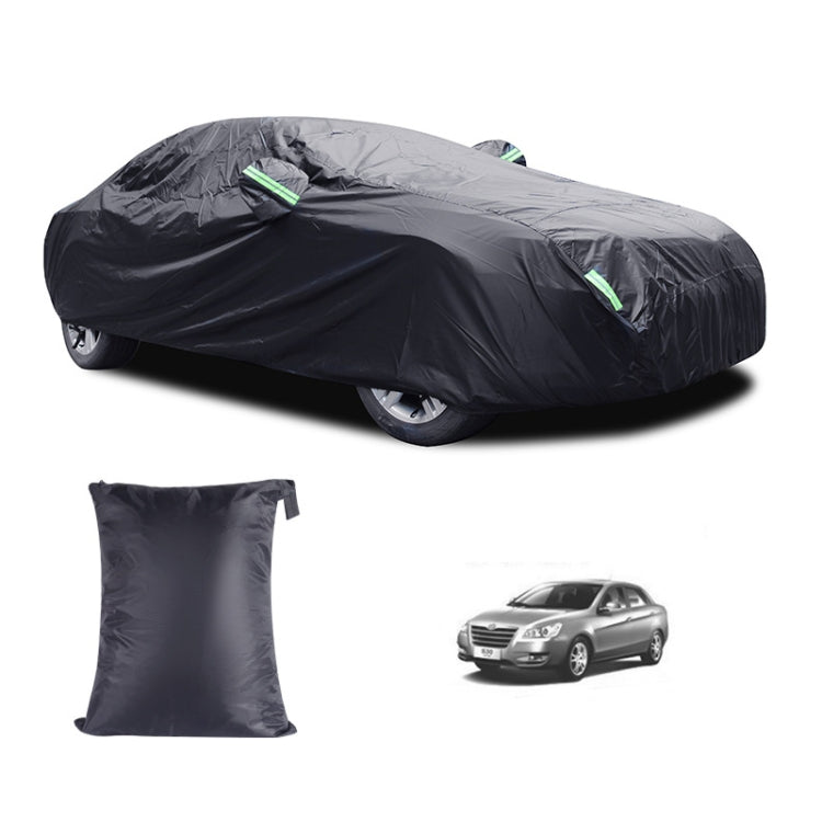 190T Silver Coated Cloth Car Rain Sun Protection Car Cover with Reflective Strip, Size: S -  by buy2fix | Online Shopping UK | buy2fix