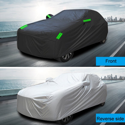 190T Silver Coated Cloth Car Rain Sun Protection Car Cover with Reflective Strip, Size: L -  by buy2fix | Online Shopping UK | buy2fix