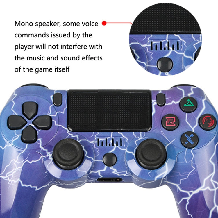 For PS4 Wireless Bluetooth Game Controller With Light Strip Dual Vibration Game Handle(Lightning) - Gamepads by buy2fix | Online Shopping UK | buy2fix