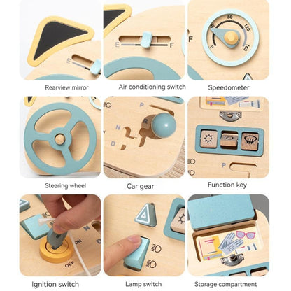 Montessori Education Steering Wheel Simulation Busy Board Children Puzzle Toys - Early Education Toys by buy2fix | Online Shopping UK | buy2fix