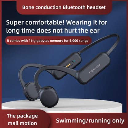 DG-X18 Bone Conduction Bluetooth Headphones Swimming IPX8 Waterproof Sports Headphones, Memory Capacity: 32G(English Black) - Sport Earphone by buy2fix | Online Shopping UK | buy2fix