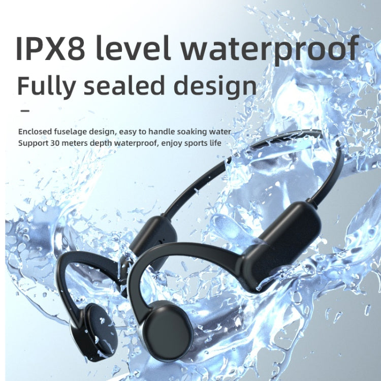 DG-X18 Bone Conduction Bluetooth Headphones Swimming IPX8 Waterproof Sports Headphones, Memory Capacity: 32G(English Black) - Sport Earphone by buy2fix | Online Shopping UK | buy2fix