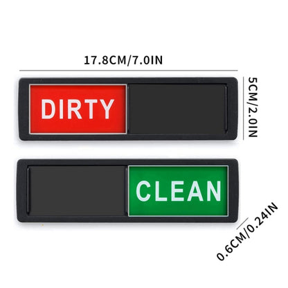 Dishwasher Magnet Clean Dirty Sign Double-Sided Refrigerator Magnet(Silver Wood Grain) - Dish Washers & Accessories by buy2fix | Online Shopping UK | buy2fix