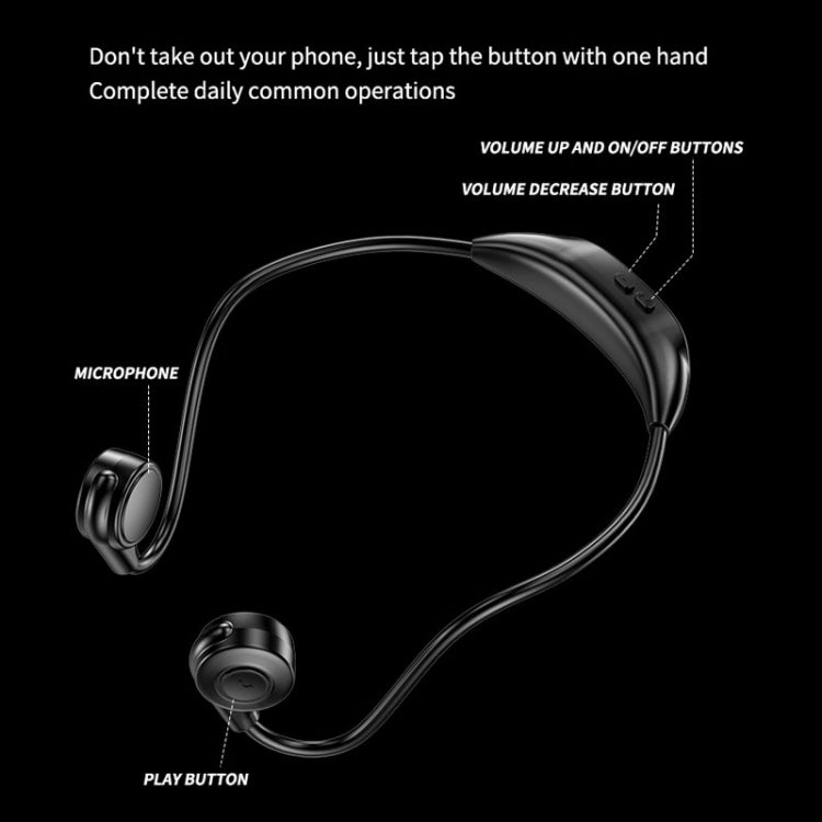 M2 Bone Conduction Earphones Running Stereo To Ear Bluetooth Earphones(Black) - Neck-mounted Earphone by buy2fix | Online Shopping UK | buy2fix