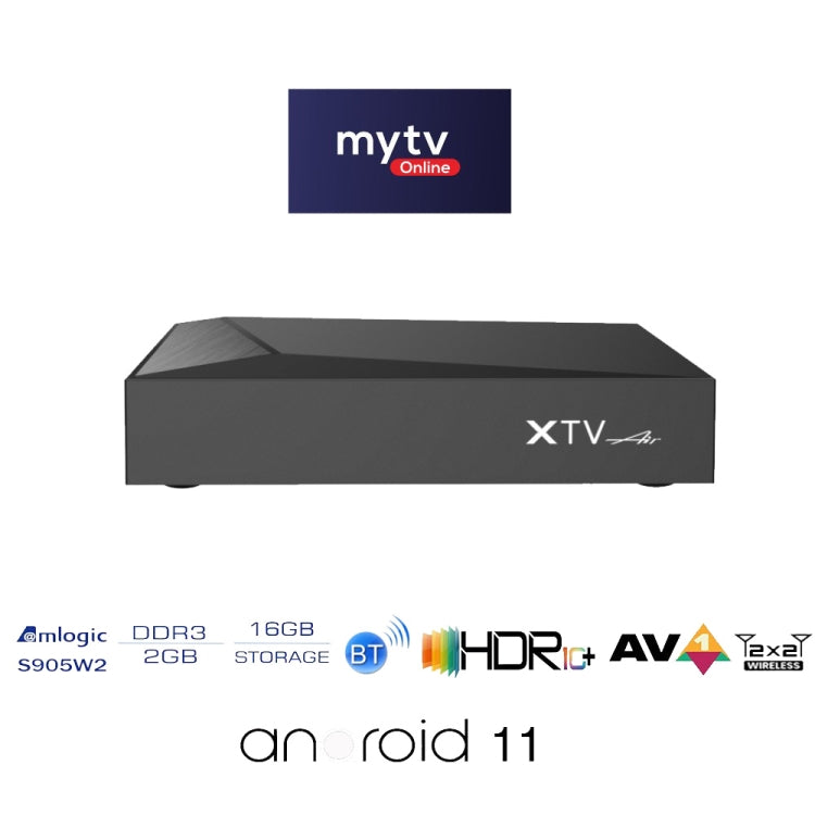 XTV Air 2GB+16GB Infrared Remote Control Version Mini HD 4K Android TV Box Network Set-Top Box Amlogic S905w2 Quad Core(AU Plug) - Amlogic S905 by buy2fix | Online Shopping UK | buy2fix