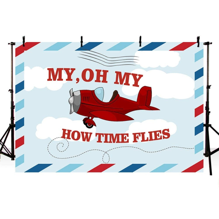 210x150cm Cartoon Small Aircraft Children Birthday Background Cloth -  by buy2fix | Online Shopping UK | buy2fix