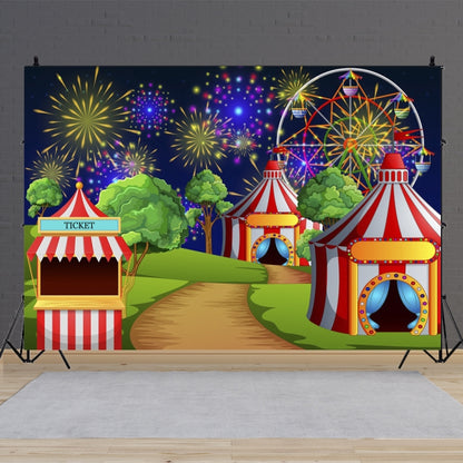 150 x 100cm Circus Amusement Park Ferris Wheel Photography Background Cloth(MDA07159) -  by buy2fix | Online Shopping UK | buy2fix