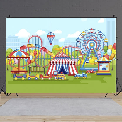 150 x 100cm Circus Amusement Park Ferris Wheel Photography Background Cloth(MDA18301) -  by buy2fix | Online Shopping UK | buy2fix