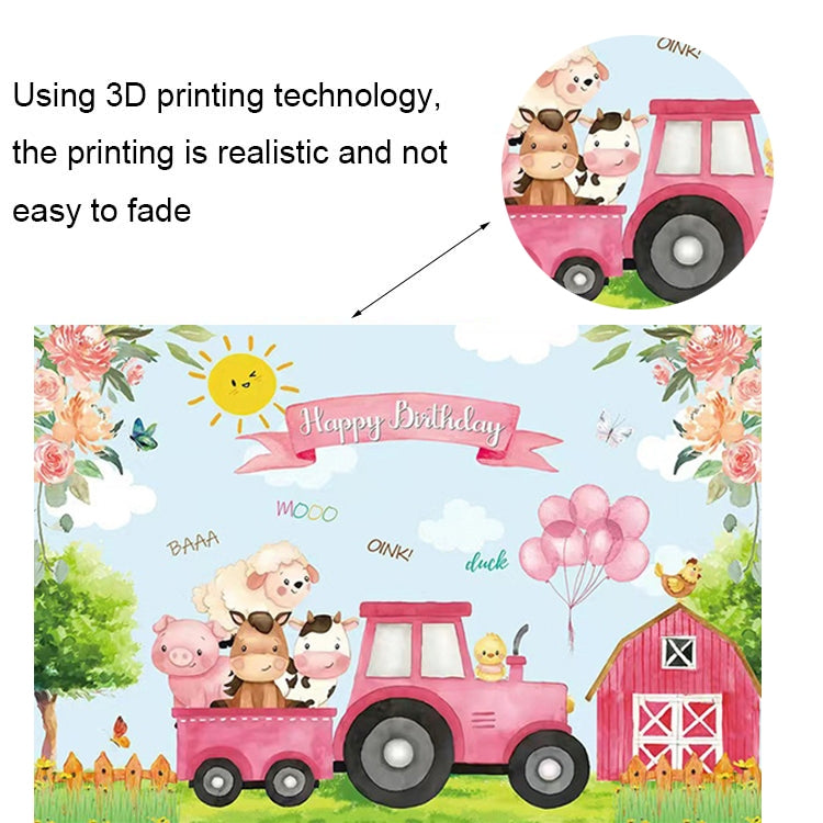 150 x 100cm Farm Animal Truck Backdrop Boy Happy Birthday Background Party Decorations -  by buy2fix | Online Shopping UK | buy2fix