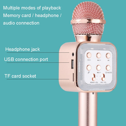 WS-1818 LED Light Flashing Microphone Self-contained Audio Bluetooth Wireless Microphone(Red) - Microphone by buy2fix | Online Shopping UK | buy2fix