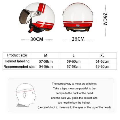GXT Electric Vehicle Half Cover Helmet Four Seasons Retro Helmet, Size: XL(Cold Gray) - Helmets by GXT | Online Shopping UK | buy2fix