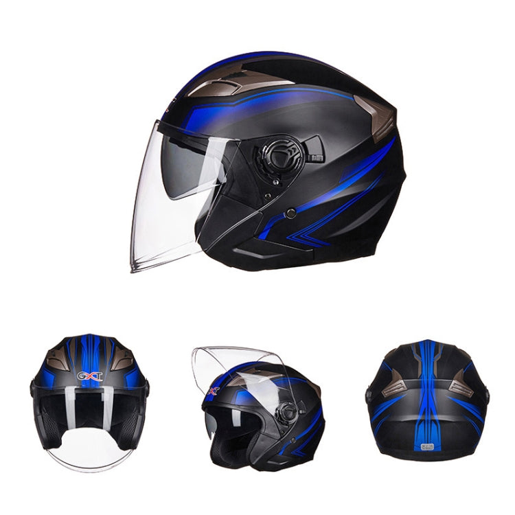 GXT 708 Electric Vehicle Dual Lens Helmet Four Seasons Safety Helmet, Size: L(Matte Black) - Helmets by GXT | Online Shopping UK | buy2fix
