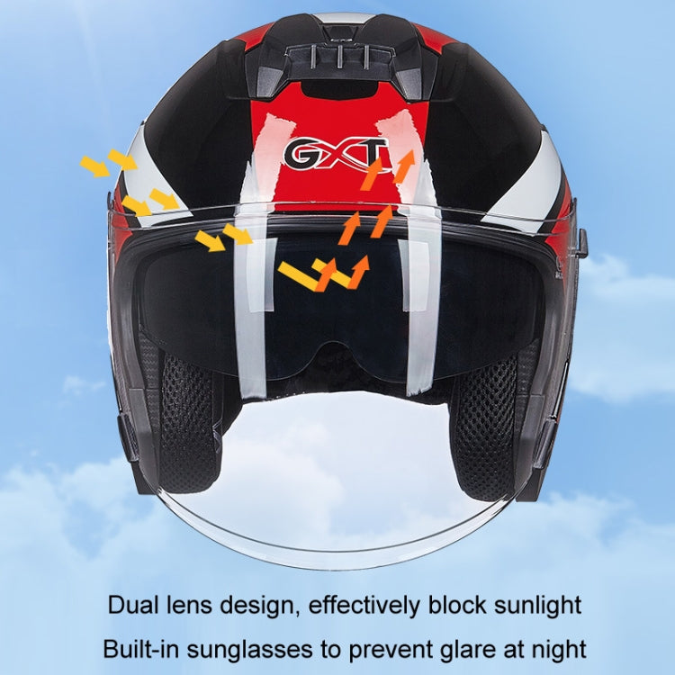 GXT Electric Vehicle Four Seasons Sun Protection & Windshield Double Lens Helmet, Size: L(Light Pink) - Helmets by GXT | Online Shopping UK | buy2fix