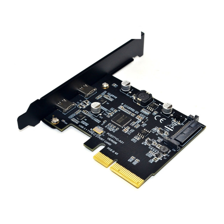 PCI-E 4X To USB3.1 Dual USB-C/Type-C Port 10Gbps Expansion Card  With ASMedia ASM3142 Chip - Add-on Cards by buy2fix | Online Shopping UK | buy2fix