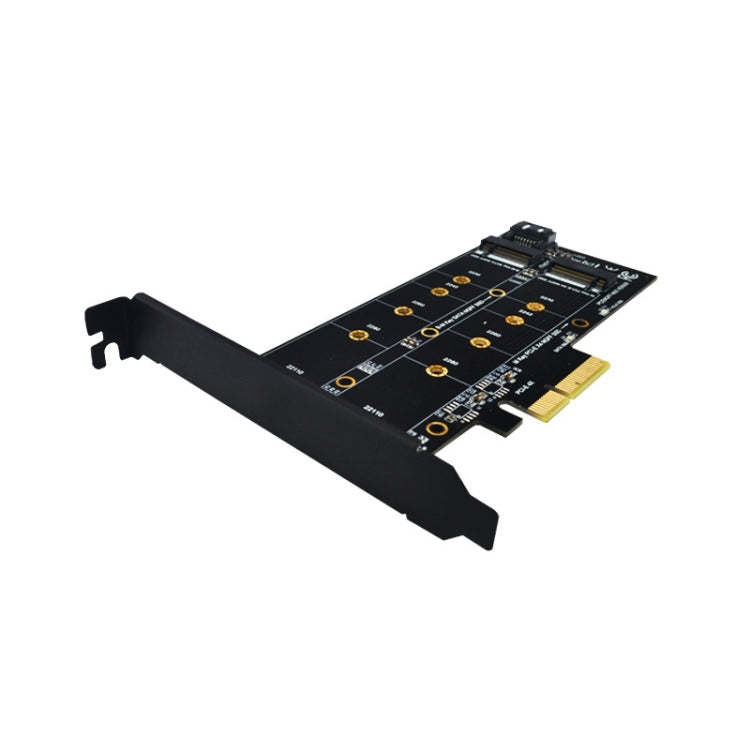 M.2 PCIe SSD Adapter Card PCIE 4x to M.2 Key M B Dual Interface Card - Add-on Cards by buy2fix | Online Shopping UK | buy2fix